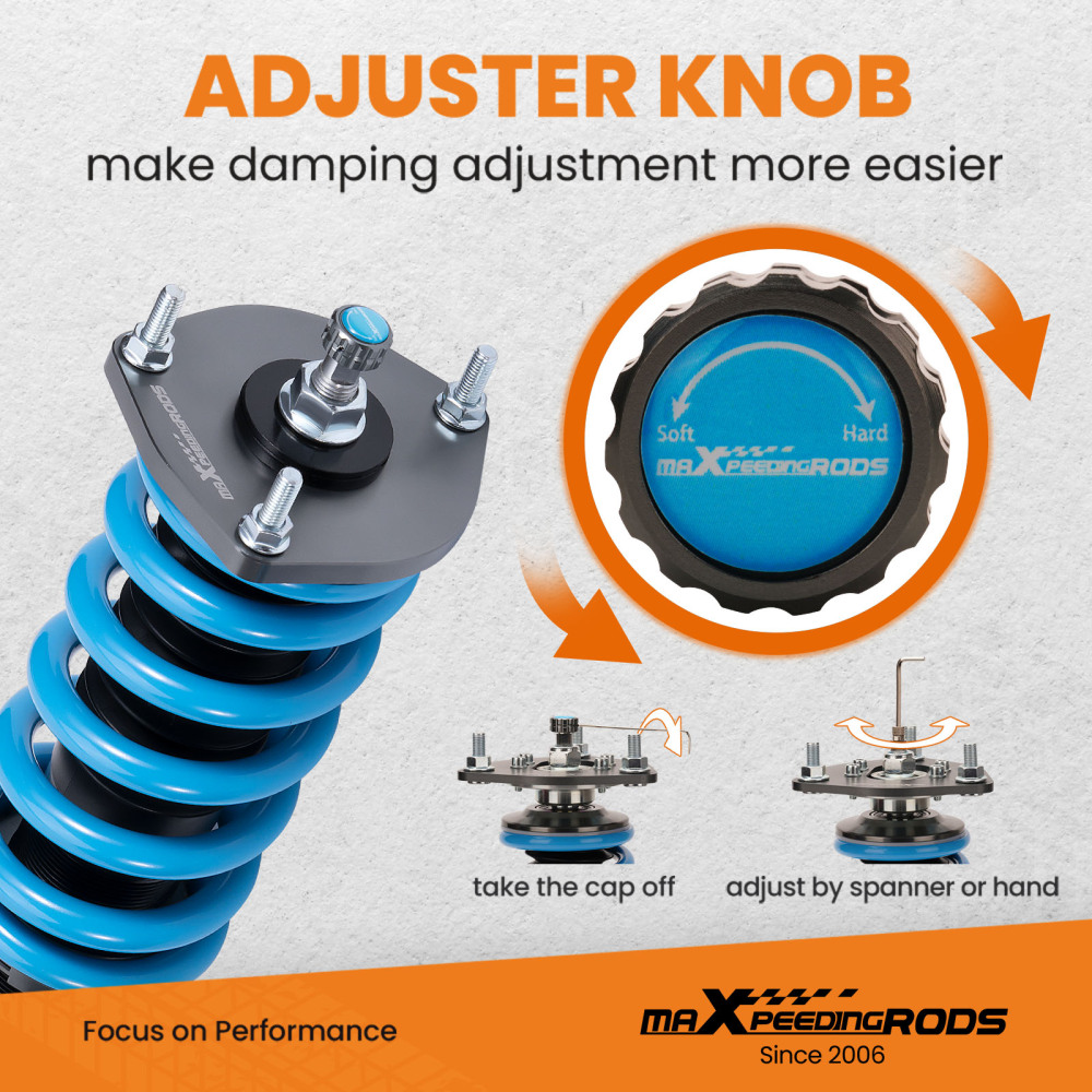 MaXpeedingrods Coilovers de amortiguador ajustable de 24 vías compatible con compatible para Tesla modelo Y 2020+ AWD